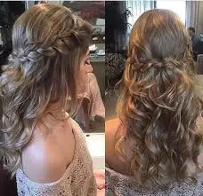 Trenza Corona con Pelo Suelto