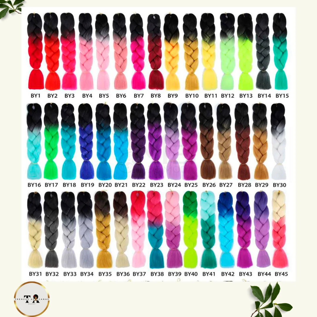 Kanekalon de 2 Tonos - 45 colores de 2 tonos