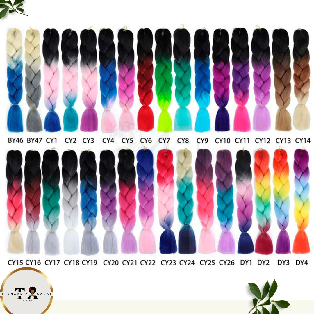 Kanekalon de 3 y de 4 Tonos -  32 colores para elegir