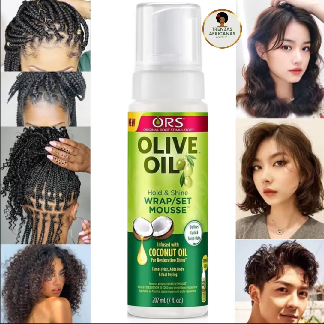 Mousse de Aceite de Oliva para Cabello Rizado y Pelucas - Envío Gratis