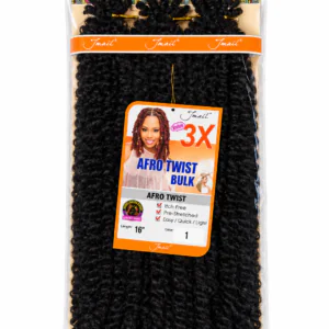Extensión Afro Twist Ghana Twist 16” – Jmail 3X – Color 1 Negro