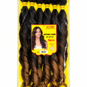 Extensión de Cabello Tipo Cortina ACCAHH Natural Crimp – 6 Piezas – Color 1B/27